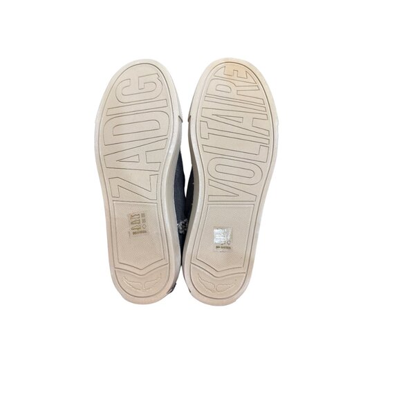 Zadig & Voltaire High Flash Canvas Noir Sneakers New in Box - Picture 9 of 11